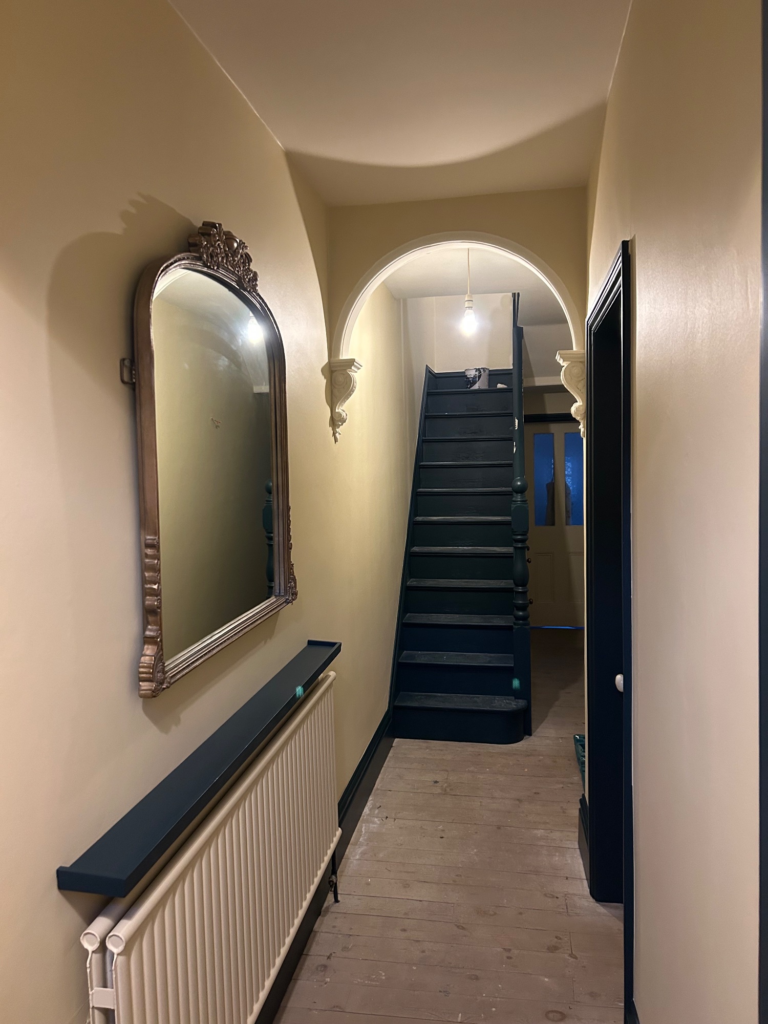 Victorian hall stairs and landing. · Interior decorating in Cambridge