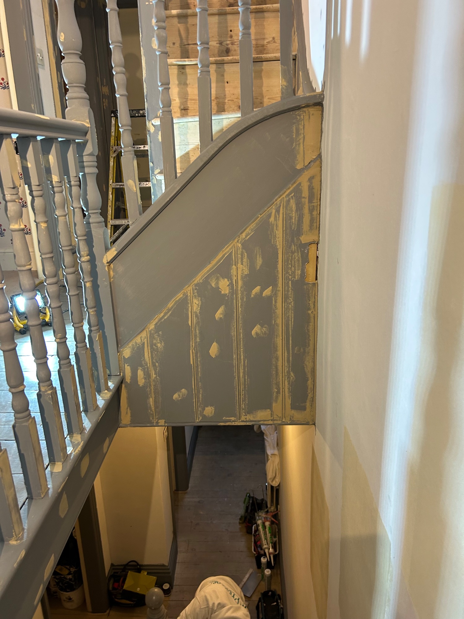 Victorian hall stairs and landing. · Interior decorating in Cambridge